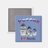 Russland - Rusland Babuschka - Matrjoschka Magnet (Voorkant / Achterkant)