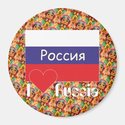 Russland - Rusland Babuschka - Matrjoschka Magnet (Voorkant)