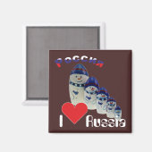 Russland - Rusland Babuschka - Matrjoschka Magnet (Voorkant / Achterkant)