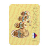 Russland - Rusland Babuschka - Matrjoschka Magnet Magneet (Verticaal)