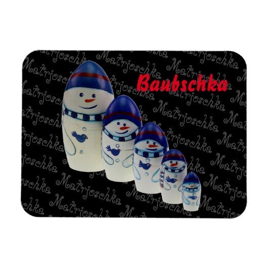 Russland - Rusland Babuschka - Matrjoschka Magnet Magneet (Horizontaal)