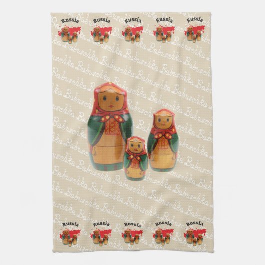 Russland - Russia Babuschka Geschirrtücher Theedoek (Verticaal)