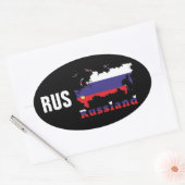 Russland - Russia Kleber Ovale Sticker (Envelop)