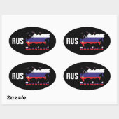 Russland - Russia Kleber Ovale Sticker (Vel)