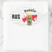 Russland - Russia  Kleber Ovale Sticker (Tas)