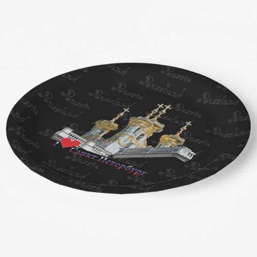 Russland - Russia St. Petersburg Teller Papieren Bordje (Gekanteld)