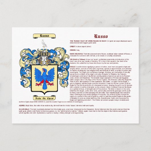 Russo (betekenis) briefkaart (Voorkant)