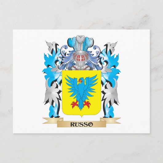 Russo Coat of Arms - Familiekust Briefkaart (Voorkant)