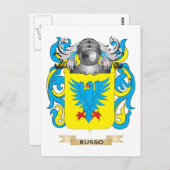 Russo Coat of Arms (familiekust) Briefkaart (Voorkant / Achterkant)