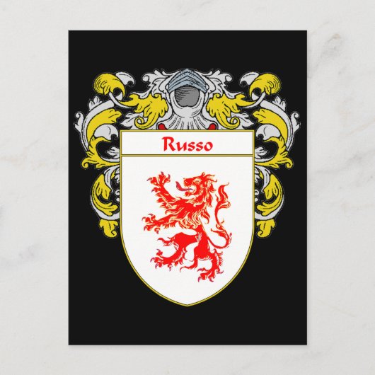 Russo Coat of Arms (Geleid) Briefkaart (Voorkant)