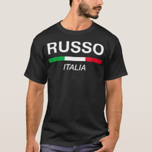Russo Italiaanse naam Italië Vlag Italia Familie S T-shirt