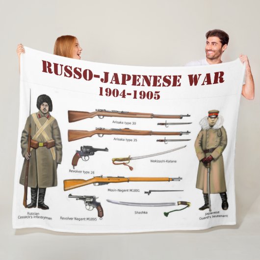 RUSSO-JAPENESE OORLOG FLEECE DEKEN (In situ)