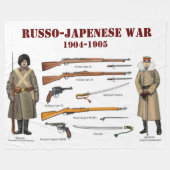 RUSSO-JAPENESE OORLOG FLEECE DEKEN (Voorkant (Horizontaal))