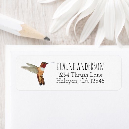 Russus Hummingbird return address Label (Insitu)