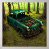 Rust aan Rozen - Natuur Bloeiende Kunst Stijl Poster (Voorkant)