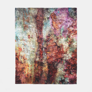 Rust, abstract gekleurd fleece deken