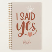 Rust Almond Ik zei ja Diamond & Heart Wedding Planner (Voorkant)