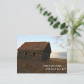 Rust als je moet, maar stop met briefkaart (Staand voorkant)