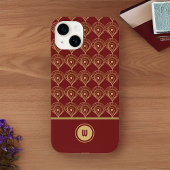 Rust and Gold Boho Monogram Pattern Case-Mate iPhone Case