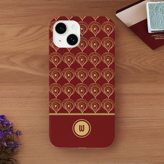 Rust and Gold Boho Monogram Pattern Case-Mate iPhone Case