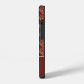Rust and Gold Boho Monogram Pattern iPhone Hoesje (Linkerkant)