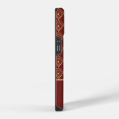 Rust and Gold Boho Monogram Pattern iPhone Hoesje (Rechterkant)