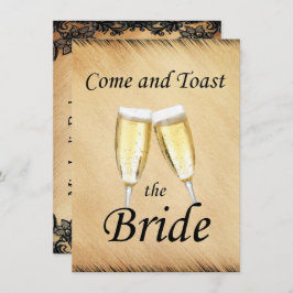 Rust and Lace Bachelorette Party Kaart