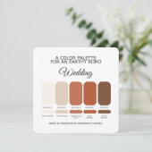 Rust and Terracotta Wedding Color Palette Card Kaart (Staand voorkant)