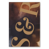 Rust Art Big Monogram Modern Bold Simple Wedding Kaart (Achterkant)