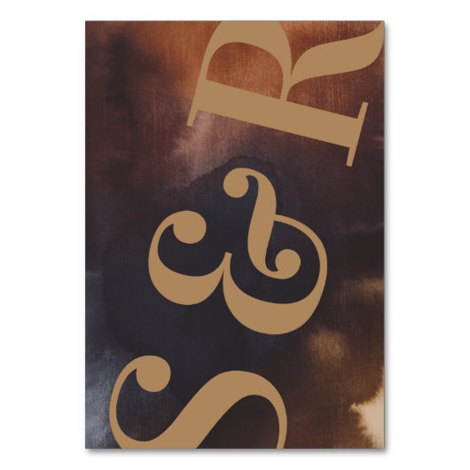 Rust Art Big Monogram Modern Bold Simple Wedding Kaart (Achterkant)