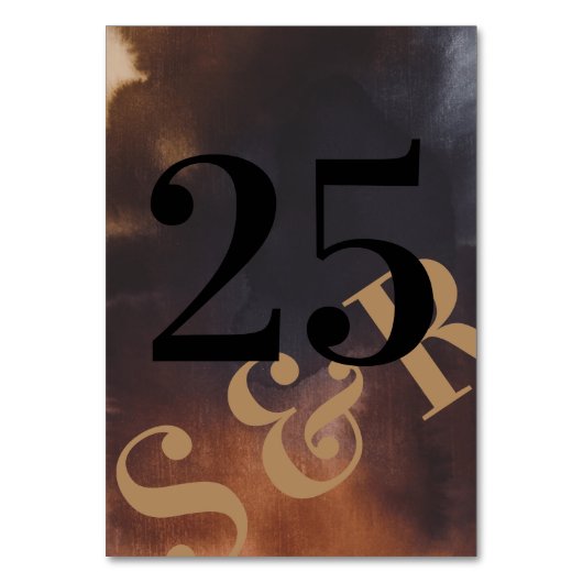 Rust Art Big Monogram Modern Bold Simple Wedding Kaart (Voorkant)