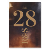 Rust Art Big Monogram Modern Bold Simple Wedding Kaart (Voorkant)