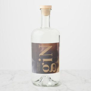 Rust Art Big Monogram Modern Bold Simple Wedding Likeurfles Etiket
