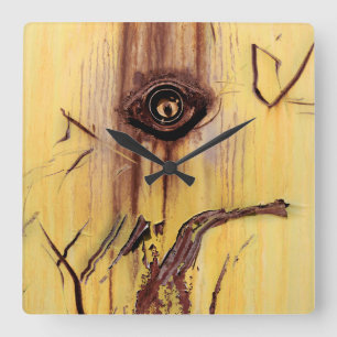 Rust Art - uniek, cool Vierkante Klok