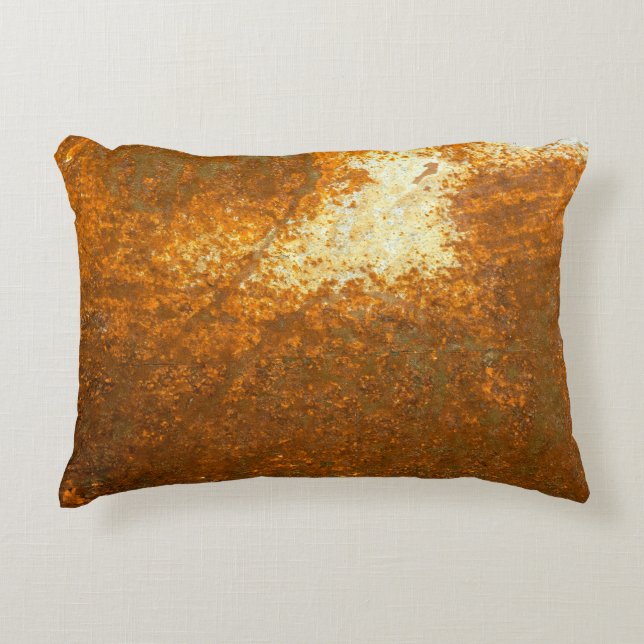 Rust backaardse abstract, oud, antiek, b accent kussen (Voorkant)