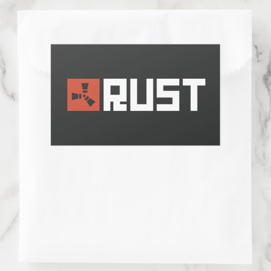 RUST Banner BRWB Rechthoekige Sticker (Tas)