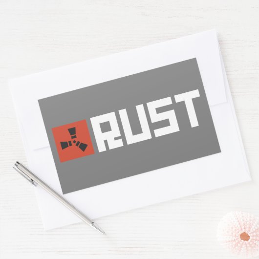 RUST Banner BRWG Rechthoekige Sticker (Envelop)