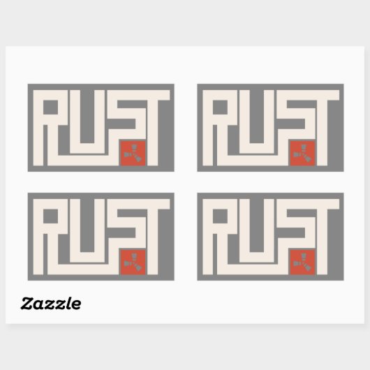 RUST Banner CRWaG Rechthoekige Sticker (Vel)