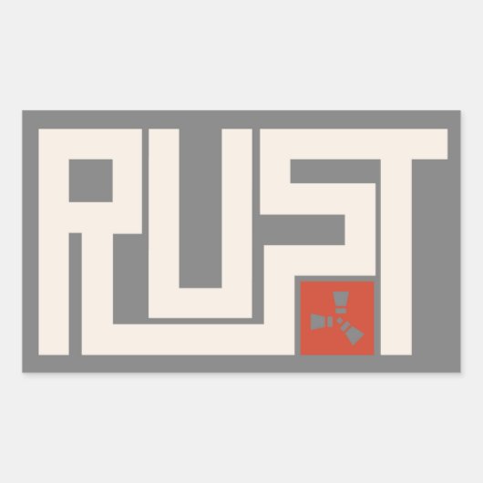 RUST Banner CRWaG Rechthoekige Sticker (Voorkant)