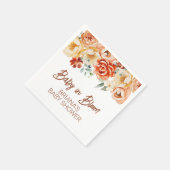 Rust Beige Bloemen Geslachtsneutraal Baby shower Servet (Hoek)