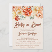 Rust Beige Bloemneutraal Baby shower Kaart (Voorkant)
