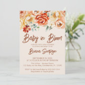 Rust Beige Bloemneutraal Baby shower Kaart (Staand voorkant)