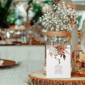 Rust Bloemen Namen Zitting Grafiek Tafel Nummer Ka Bedankkaart