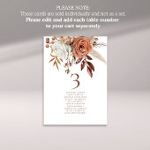 Rust Bloemen Namen Zitting Grafiek Tafel Nummer Ka Bedankkaart