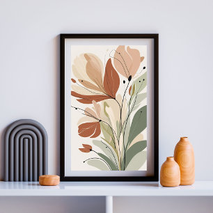 Rust Bloom Serenity IV – Hedendaagse Botanische Ku Poster