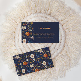 Rust Blue French Country Details Enclosure Wedding Visitekaartje