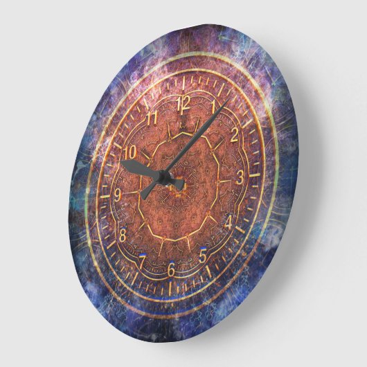 Rust & Blue Steampunk Grote Klok (Hoek)