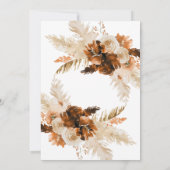 Rust Bohemian en Pampas Grass Stylish Save The Date (Achterkant)