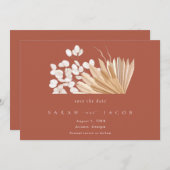 Rust Boho Fall Wedding Save The Date (Voorkant / Achterkant)