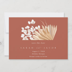 Rust Boho Fall Wedding Save The Date
